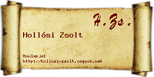 Hollósi Zsolt névjegykártya